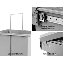 Load image into Gallery viewer, Cefito 2x20L Pull Out Bin - Grey
