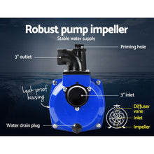 Load image into Gallery viewer, Giantz 8HP 3" Petrol Water Pump Garden Irrigation Transfer Blue
