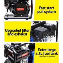Load image into Gallery viewer, Giantz 8HP 3" Petrol Water Pump Garden Irrigation Transfer Blue

