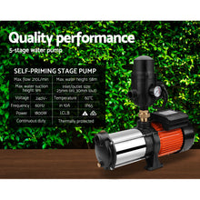 Load image into Gallery viewer, Giantz Water Pump High Pressure Multi Stage Farm Rain Tank Irrigation Garden
