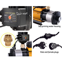 Load image into Gallery viewer, Giantz Multi Stage Water Pump Pressure Rain Tank Garden Farm House Irrigation 2000W Black Controller
