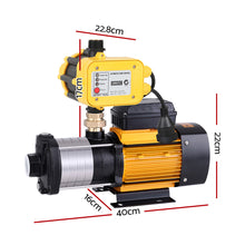 Load image into Gallery viewer, Giantz Multi Stage Water Pump Pressure Rain Tank Garden Farm House Irrigation 2000W Yellow Controller
