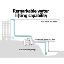 Load image into Gallery viewer, Giantz Multi Stage Water Pump Pressure Rain Tank Garden Farm House Irrigation 2500W
