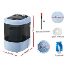 Load image into Gallery viewer, Devanti Portable Washing Machine 3KG Black
