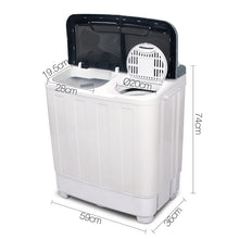 Load image into Gallery viewer, Devanti Portable Washing Machine Twin Tub 5KG White
