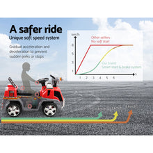 Load image into Gallery viewer, Rigo Kids Ride On Fire Truck Motorbike Motorcycle Car Red Grey
