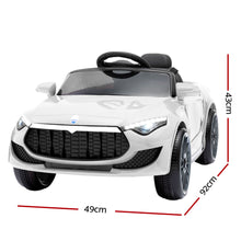 Load image into Gallery viewer, Rigo Kids Ride On Car Electric Toys 12V Battery Remote Control White MP3 LED
