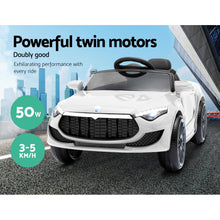 Load image into Gallery viewer, Rigo Kids Ride On Car Electric Toys 12V Battery Remote Control White MP3 LED
