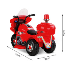Load image into Gallery viewer, Rigo Kids Electric Ride On Police Motorcycle Motorbike 6V Battery Red
