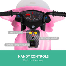 Load image into Gallery viewer, Rigo Kids Electric Ride On Police Motorcycle Motorbike 6V Battery Pink
