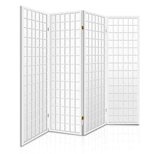 Load image into Gallery viewer, 4 Panel Wooden Room Divider - White

