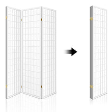 Load image into Gallery viewer, 4 Panel Wooden Room Divider - White
