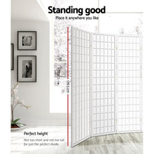 Load image into Gallery viewer, 8 Panel Room Divider Privacy Screen Dividers Stand Oriental Vintage White
