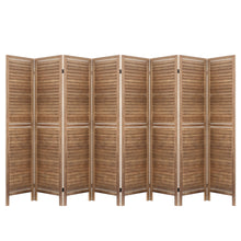 Load image into Gallery viewer, 8 Panel Timber Brown Room Divider
