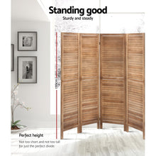 Load image into Gallery viewer, 8 Panel Timber Brown Room Divider
