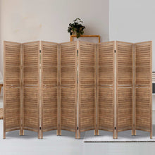Load image into Gallery viewer, 8 Panel Timber Brown Room Divider
