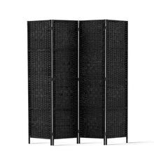 Load image into Gallery viewer, Artiss 4 Panel Room Divider Screen Privacy Timber Foldable Dividers Stand Black
