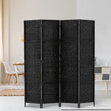 Load image into Gallery viewer, Artiss 4 Panel Room Divider Screen Privacy Timber Foldable Dividers Stand Black
