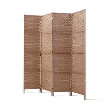 Load image into Gallery viewer, Artiss 4 Panel Room Divider Screen Privacy Timber Foldable Dividers Stand Natural
