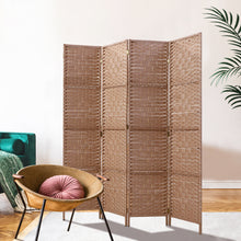 Load image into Gallery viewer, Artiss 4 Panel Room Divider Screen Privacy Timber Foldable Dividers Stand Natural

