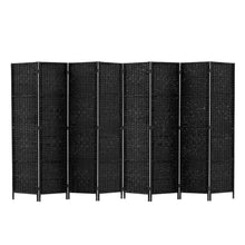 Load image into Gallery viewer, Artiss 8 Panel Room Divider Screen Privacy Timber Foldable Dividers Stand Black
