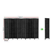 Load image into Gallery viewer, Artiss 8 Panel Room Divider Screen Privacy Timber Foldable Dividers Stand Black
