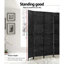 Load image into Gallery viewer, Artiss 8 Panel Room Divider Screen Privacy Timber Foldable Dividers Stand Black
