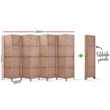 Load image into Gallery viewer, Artiss 8 Panel Room Divider Screen Privacy Timber Foldable Dividers Stand Natural
