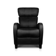 Load image into Gallery viewer, Artiss PU Leather Reclining Armchair - Black
