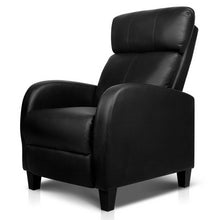 Load image into Gallery viewer, Artiss PU Leather Reclining Armchair - Black
