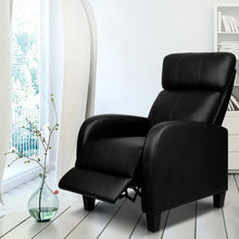 Load image into Gallery viewer, Artiss PU Leather Reclining Armchair - Black
