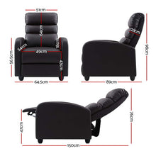 Load image into Gallery viewer, Luxury Recliner Lounge Armchair Leather Cover Brown
