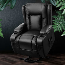 Load image into Gallery viewer, Artiss Electric Recliner Chair Lift Heated Massage Chairs Lounge Sofa Leather
