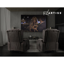 Load image into Gallery viewer, Artiss Electric Recliner Chair Lift Heated Massage Chairs Fabric Lounge Sofa

