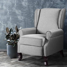 Load image into Gallery viewer, Artiss Recliner Chair Luxury Lounge Armchair Single Sofa Couch Fabric Grey
