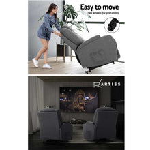 Load image into Gallery viewer, Artiss Electric Massage Chair Recliner Sofa Lift Motor Armchair Heating Fabric
