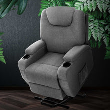 Load image into Gallery viewer, Artiss Electric Massage Chair Recliner Sofa Lift Motor Armchair Heating Fabric
