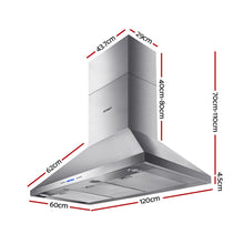 Load image into Gallery viewer, Devanti 1200mm Commercial BBQ Rangehood - Silver
