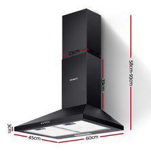 Load image into Gallery viewer, 600mm 60cm Black Pyramid Range Hood
