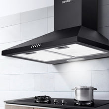 Load image into Gallery viewer, 600mm 60cm Black Pyramid Range Hood
