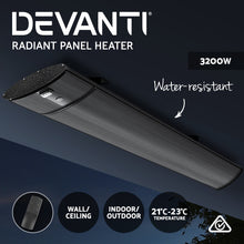 Load image into Gallery viewer, Devanti Electric Infrared Radiant Strip Heater 3200W Panel Heat Bar Remote Control
