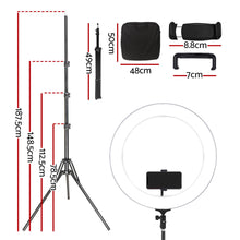 Load image into Gallery viewer, Embellir Ring Light 19" LED 6500K 5800LM Dimmable Diva With Stand Silver
