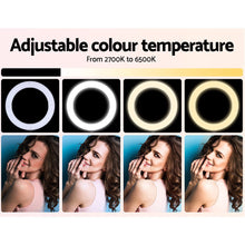Load image into Gallery viewer, Embellir Ring Light 19" LED 6500K 5800LM Dimmable Diva With Stand Silver
