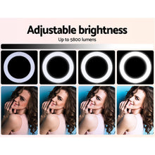 Load image into Gallery viewer, Embellir Ring Light 19" LED 6500K 5800LM Dimmable Diva With Stand Silver
