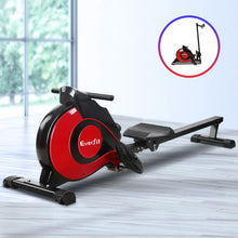 Load image into Gallery viewer, Everfit Rowing Machine Rower Magnetic Resistance Exercise Gym Home Cardio Red
