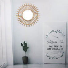 Load image into Gallery viewer, Rattan Art Deco Round Mirror
