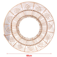 Load image into Gallery viewer, Rattan Art Deco Round Mirror
