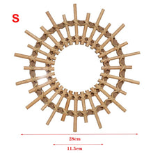 Load image into Gallery viewer, Rattan Art Deco Round Mirror
