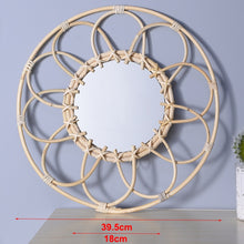 Load image into Gallery viewer, Rattan Art Deco Round Mirror
