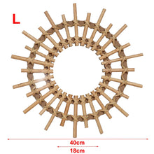Load image into Gallery viewer, Rattan Art Deco Round Mirror

